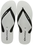 Superga Men's 4121-rbrm Beach & Pool Shoes, White (White-Black A01), 6.5 UK