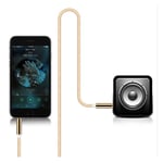 Cable Jack/Jack Metal pour HONOR 7 Smartphone Voiture Musique Audio Double Jack Male 3.5 mm Universel - OR