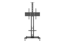 HAGOR HP Twin Stand HD vogn med hjul - for fladt panel/AV-system/kamera - sort