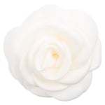 DARK Satin Rose Hair Claw Off White