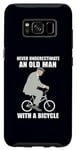 Coque pour Galaxy S8 Ne sous-estimez jamais un vieil homme avec un mème de vélo à vélo