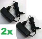 2x LD Systems DC 12V 0.5A Euro Schuko(2 pin) for ECO2 MEI100 MEI1000 (13,5V rep)