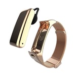 B6 Smart Bracelet Bluetooth Headset 2 In 1 Call And Listening To Brown Belt