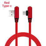 Fast Charging Cable Led Data Sync Type C Red Type-c