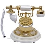JALAL European Retro Antique Vintage Telephone Rotary Dial Fixed Telephone Turntable Retro Landline Home And Office Telephone Family Living Room Decoration