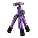 Mantona kaleido Mini Photo/Table and Travel Tripod with Ball Head with Quick Release Plate and Carry Bag Light Purple Metallic