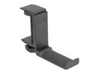 Delock - Hållare för hörlurar - adjustable, for desk mounting, aluminum - svart