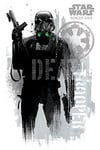 Star Wars Rogue One Death Trooper Grunge Maxi Poster, multicolour