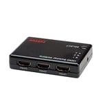 ROLINE Switch 4K HDMI 3 en 1 | Commutateur HDMI 3 ports à résolution de 4K à 60 Hz | avec télécommande | noir