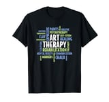 Art Therapy Mental Health Word Cloud - Art Therapist T-Shirt