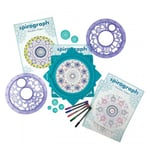 Silverlit - SPIROGRAPH Créateur de Mandalas - Loisirs créatifs - Set d'activités - contient : un cadre, 2 pochoirs, 6 petites roues crantées, 5 stylos et 40 feuilles A4 - A partir de 8 ans