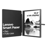 Lenovo Smart Paper | Digital Notebook ePaper with Pen and Case | 10.3" e-Ink display | Instant Handwriting to Text | Bluetooth and Wifi | Pen and Protective case included