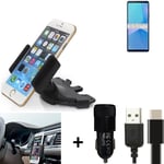 For Sony Xperia 10 III + CHARGER Mount holder for Car radio cd bracket