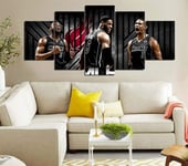 120Tdfc Modern 5 panel Canvas Prints LeBron James Lakers Cavaliers Heat American Basketball Wall Art For Home Modern Decoration Framed Pictures Stretched Framed Artwork Gift