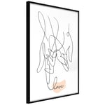 Plakat - Tangled Love - 40 x 60 cm - Sort ramme
