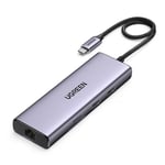 Ugreen 5in1 Multifunctional HUB USB-C 100W - Grå - TheMobileStore Laddare & kablar