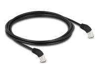 Delock - Patch-Kabel - Rj-45 (Hane) Vinklad Till Rj-45 (Hane) Vinklad - 2 M - 6 Mm - S/Ftp - Cat 6A - Startad, Halogenfri - Svart