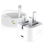 iPhone Charger [MFi Certified] 20W PD iPhone Charger USB C Plug with 6FT Fast C