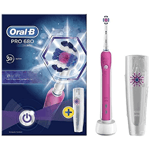 Oral-B Pro 680 3D Cross Action Electric Toothbrush with Travel Case - PRO680PINK