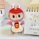 McDonald's-hänge, (endast kläder) 17 cm hänge blind box macaron Labubu Labubu Time to chill dockkläder