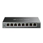 TP-Link Managed Network Switch 8-Port Gigabit, Support QoS VLAN IGMP Snooping, Network Monitoring through Web Interface, 3.68 W(TL-SG108E), Black