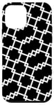 Coque pour iPhone 12 mini White Lines Black Rectangles Geometry Scandinavian Pattern