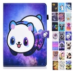 Rose-Otter for Kindle Fire HD 10 (2019) (2017) (2015) Case PU Leather Wallet Flip Case Card Holder Kickstand Shockproof Bumper Cover with Pattern Starry Panda