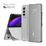 samsung Samsung Galaxy Z Fold3 5G Mirror Folio (Silver) PU Leather Case Silver