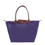 Mammaväskor Nylon Shopping Oxford-tyg En axel Vikbar förvaring Fyrkantig Vattentät Beach Baby Care Bag Handväska Till mamma Presenter Purple -L