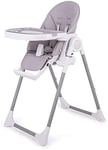 Children and Baby high Chair Dining Table Adjustable Height Adjustable Button with a Double Tray,Grey