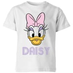 Disney Daisy Face Kids' T-Shirt - White - 11-12 Years