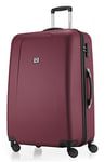 HAUPTSTADTKOFFER – Wedding - Luggage Suitcase Hardside Hard Shell Spinner Trolley 4 Wheel Case, TSA, 75 cm, 103 Liter, Burgundy