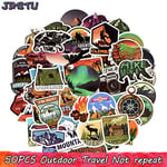 50PCS Outdoor Adventure Stickers Explore Nature Camping Travel Waterproof Kids Sticker for Laptop Luggage Skateboard Helmet Bike