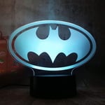 Night Lightnew Justice League 3D Led Dc Batman Symbol Light Night Shift Desk Lamp 7 Color Changing USB RGB Control Toy Child Gift