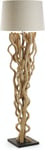 Nuba, Gulvlampe, rustik, solidt træ by Kave Home (H: 177 cm. x B: 55 cm. x L: 55 cm., Natur/beige)
