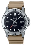 Casio Standard Analog Beige Black Dial Casual Quartz Men's Watch MTP-VD01-5E