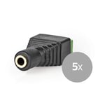 CCTV Strömanslutning | 3-vägs Terminalblock | 3.5mm utgång Hona | Hona | Grön / Svart