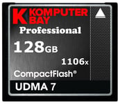 1106x Professional 128GB CF Memory Card Komputerbay 167MB/s Fast Transfer Rate DSLR Digital Camera Filming Storage Compact Flash