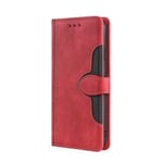 GOGME Case for Realme 8 Pro/Realme 8 4G Case Wallet, Flip Cover PU Leather Protective Cover & Credit Card Pocket, Support Kickstand Slim Case for Realme 8 Pro/Realme 8 4G, Red