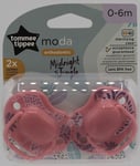 Tommee Tippee Closer to Nature 0-6m+ Dummies 2 Pack - Grey,Blue,Pink - Brand New