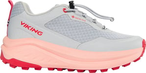 Viking Footwear Viking Juniors' Anaconda Hike GORE-TEX Speedlace Light Grey/Peach 34, Light Grey/Peach