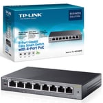 TP LINK (TL-SG108PE) 8 Port Gigabit Desktop POE Easy Smart Switch In Steel Case