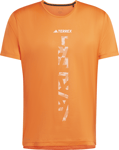Adidas Adidas Men's Terrex Agravic Trail Running T-Shirt Semi Impact Orange/White L, Semi Impact Orange/White