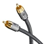 Goobay Subwoofer-kabel 10m tygklädd