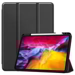 Apple iPad Pro 11 4th Gen (2022) Fodral Tri-fold med Pencil-hållare Svart