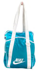 New Vintage NIKE Vertical HERITAGE SI Satin Zipped TOTE Bag BA2944 Turquoise