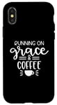 Coque pour iPhone X/XS Running On Grace And Coffee Christian