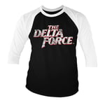 The Delta Force Washed Logo Baseball 3/4 Sleeve Tee, Long Sleeve T-Shirt