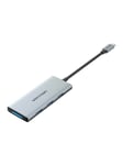 USB-C to HDMI/USB 3.0x3/SD/TF/PD Docking Station 0.15M Gray Aluminum Alloy Type USB hub - USB 3.0 - 6 ports - Sølv
