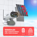 IP Wireless Security Battery Camera System Outdoor WIFI CCTV Home Solar Panel